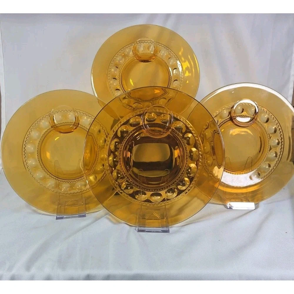 VTG Kings Crown Thumbprint Indiana Glass 10 1/4
